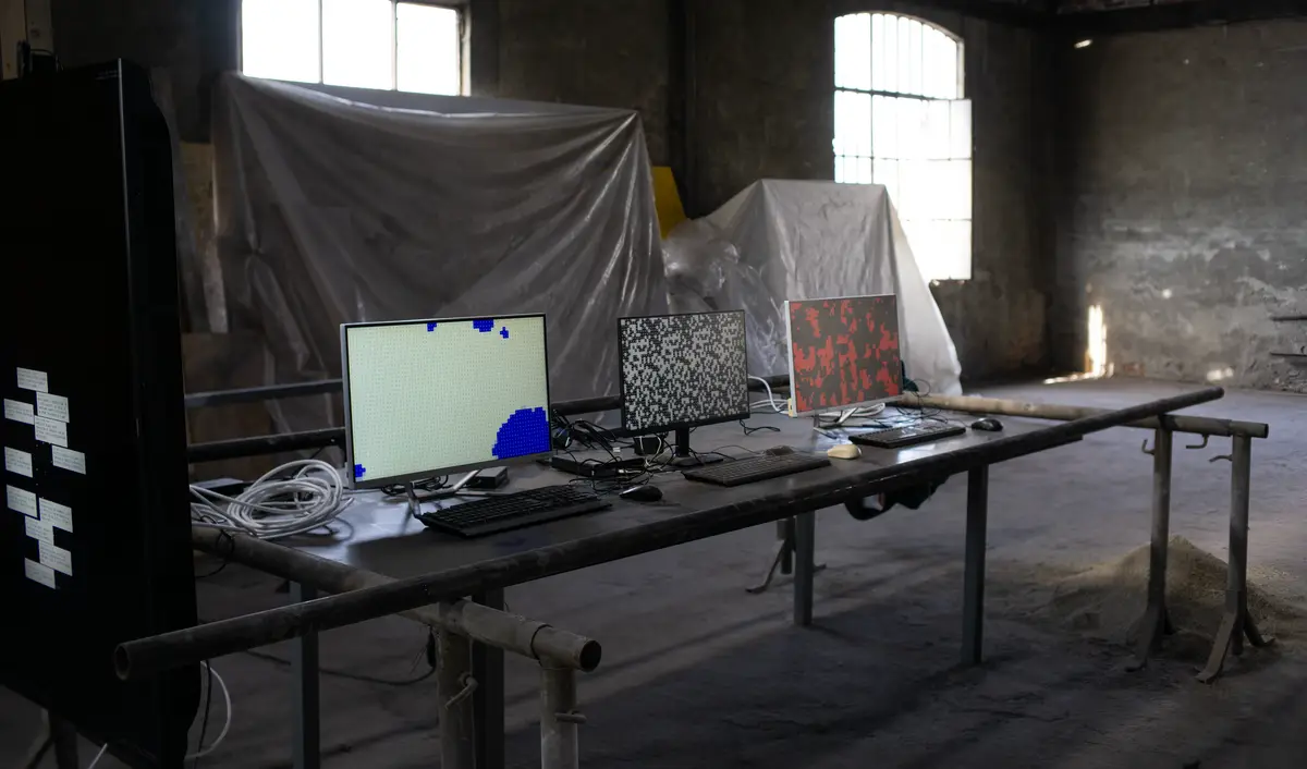 booleanSequence at Trip 2026, wide view of the installation